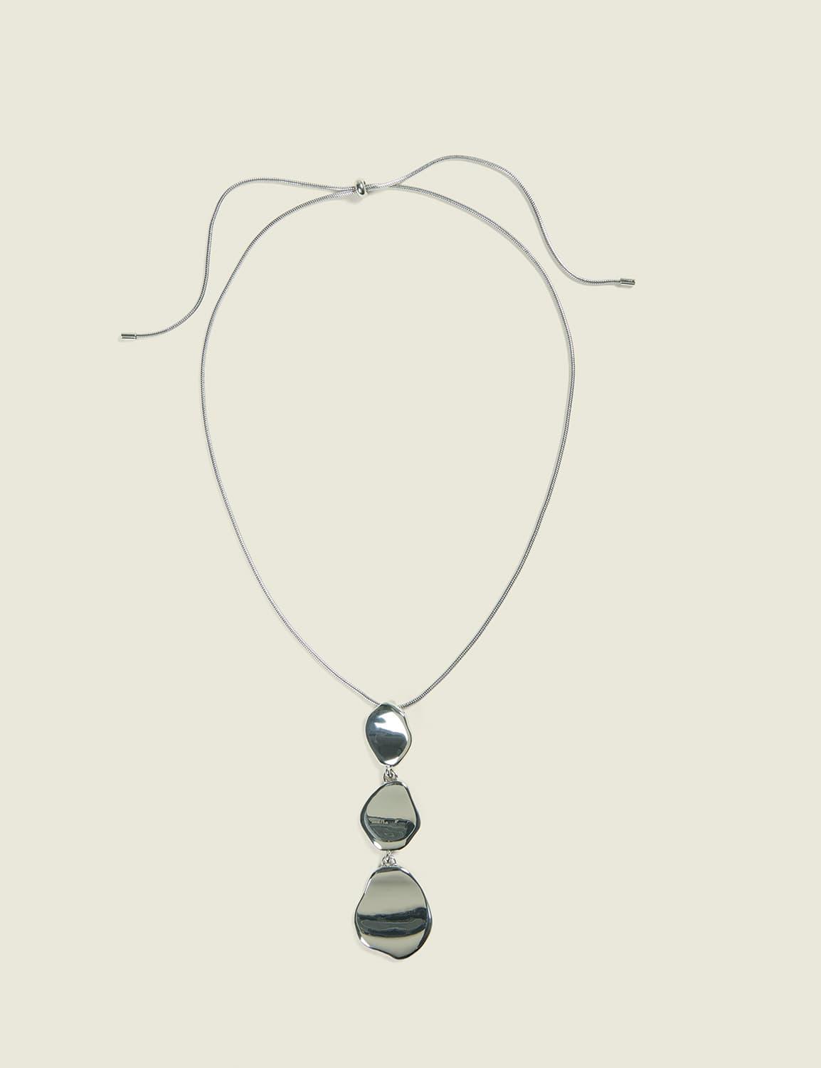 tiered organic pendant necklace
