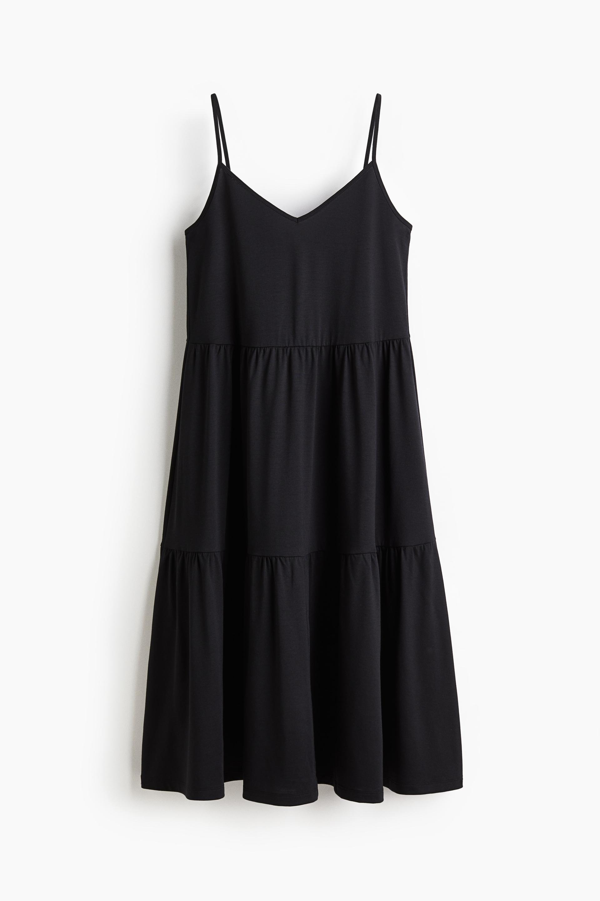 tiered strappy dress