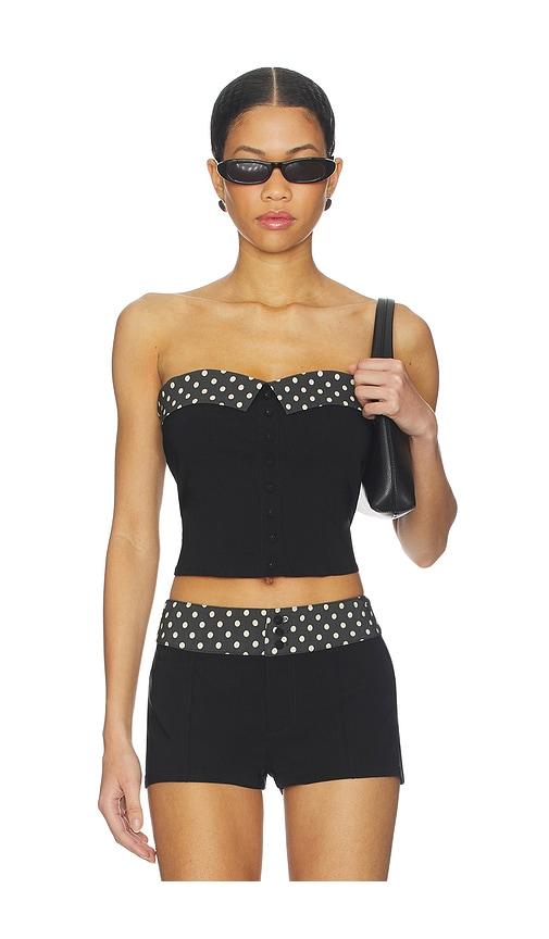 tiger mist albie top in black. - size l (also in s, m)