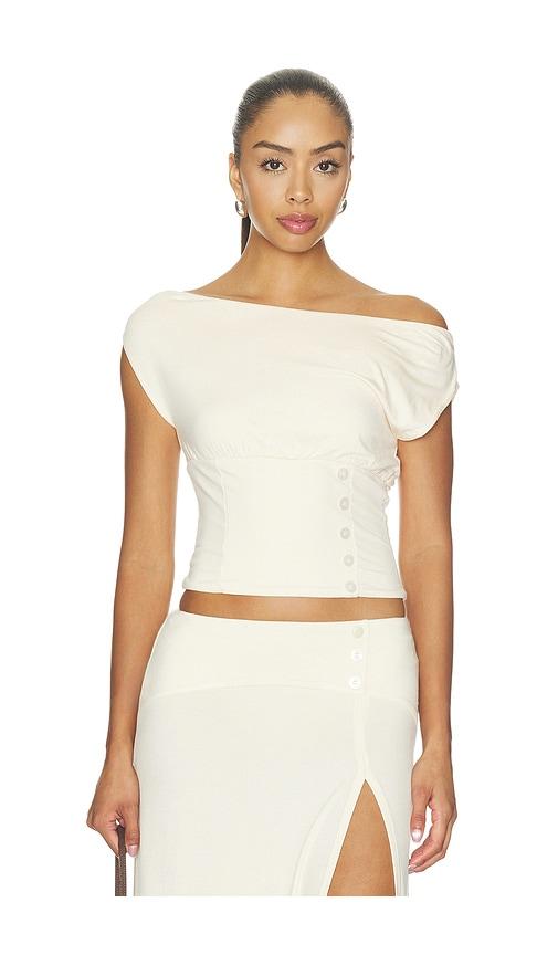 tiger mist alyssa top in cream. - size m (also in s, xs)