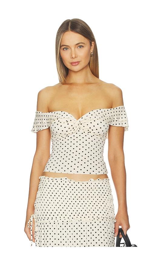 tiger mist denali top in white,black. - size l (also in xs)