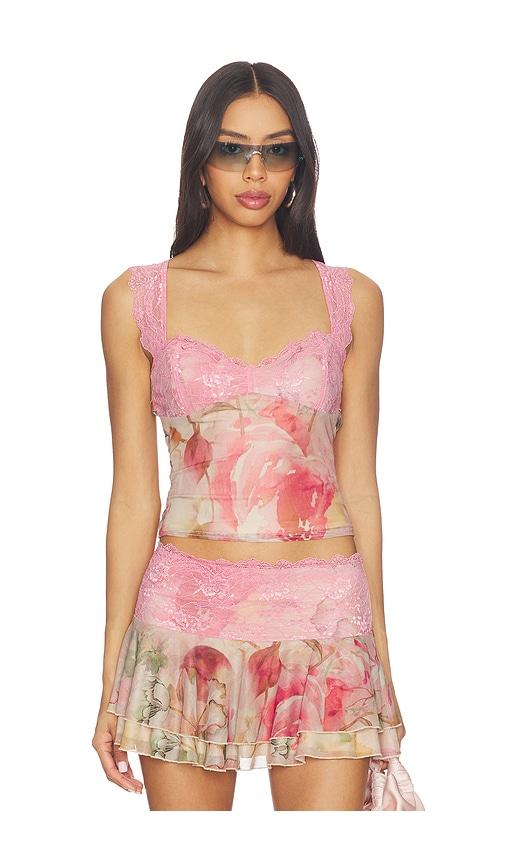 tiger mist dune top in pink. - size l (also in s, xs, m, xl)