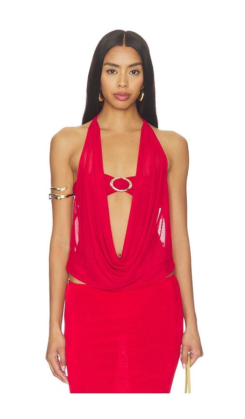 tiger mist makena two-piece top in red. - size l (also in m)