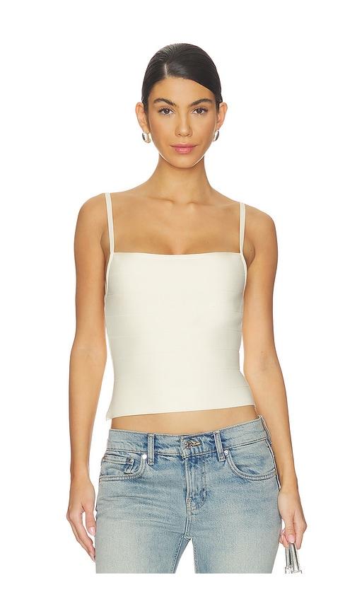 tiger mist midori bandage top in beige. - size l (also in s, xs, m, xl, xxs)
