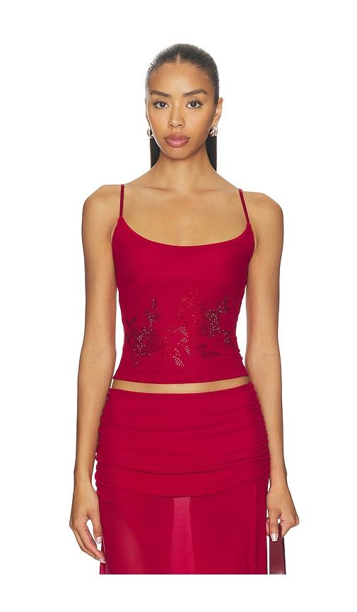 tiger mist octavia top in red. - size l (also in xxs, xs, s, m, xl)