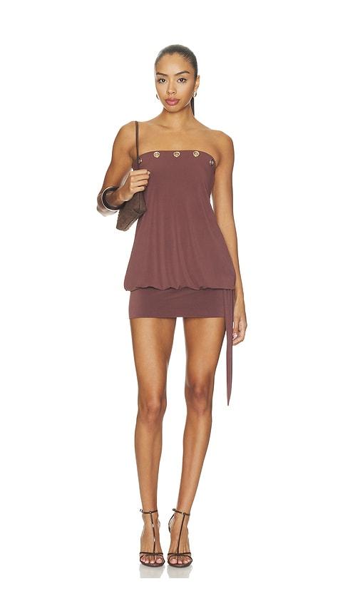 tiger mist ravenna dress in brown. - size m (also in s, xs)