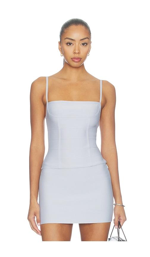 tiger mist tahnia bandage top in grey. - size m (also in s)