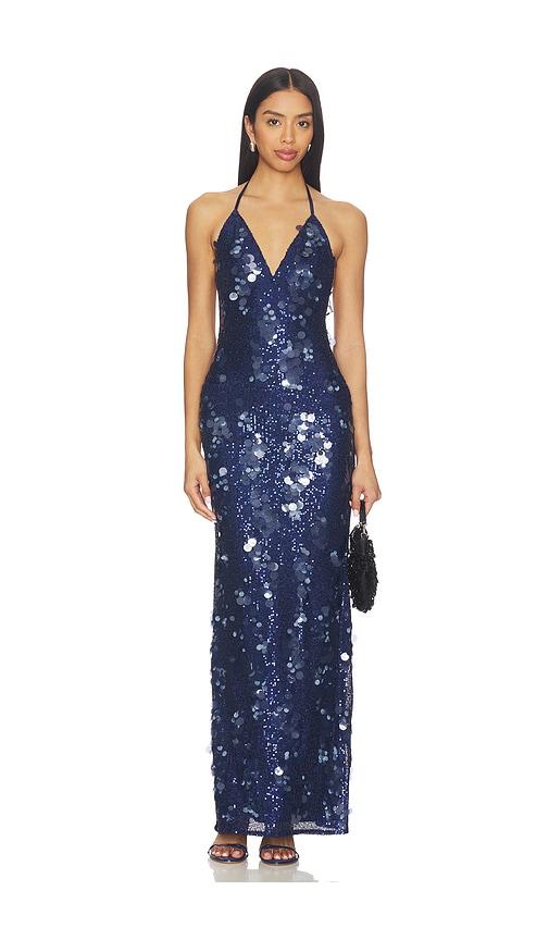 tiger mist zana maxi dress in navy. - size m (also in s, xs)