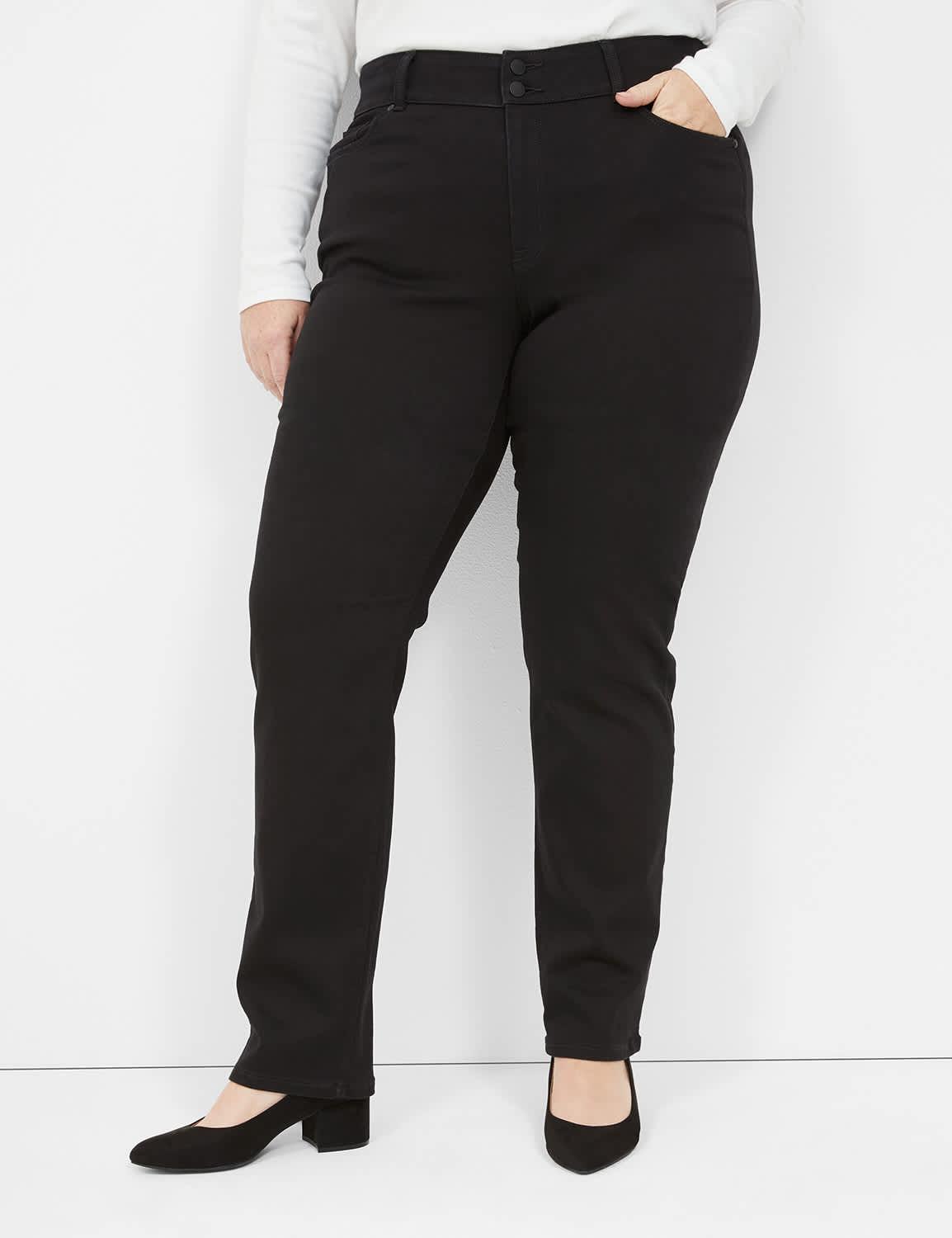 tighter tummy fit high-rise slim straight jean