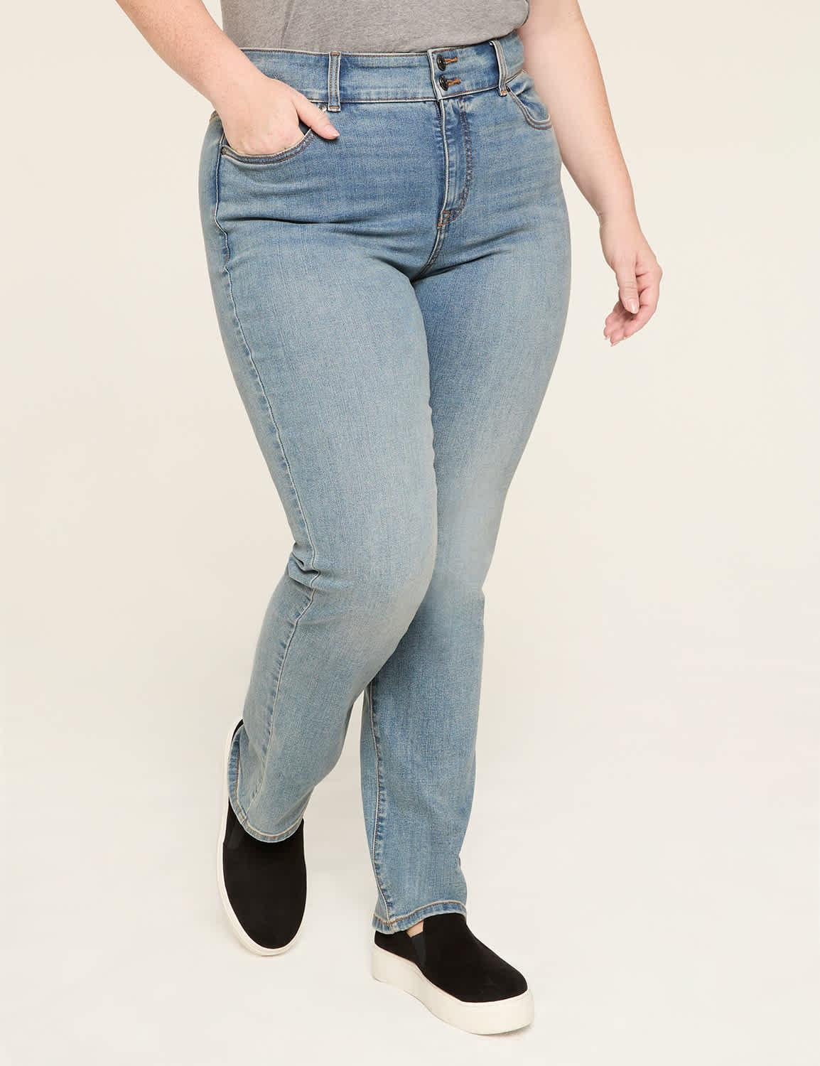 tighter tummy fit high-rise straight jean