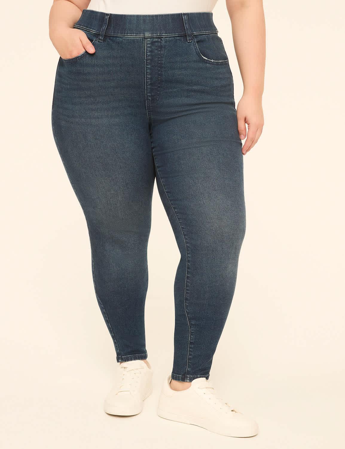 tighter tummy fit pull-on high-rise jegging