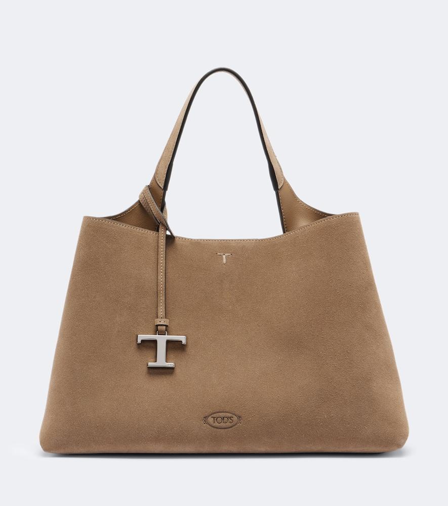 tod's apa medium suede top-handle bag