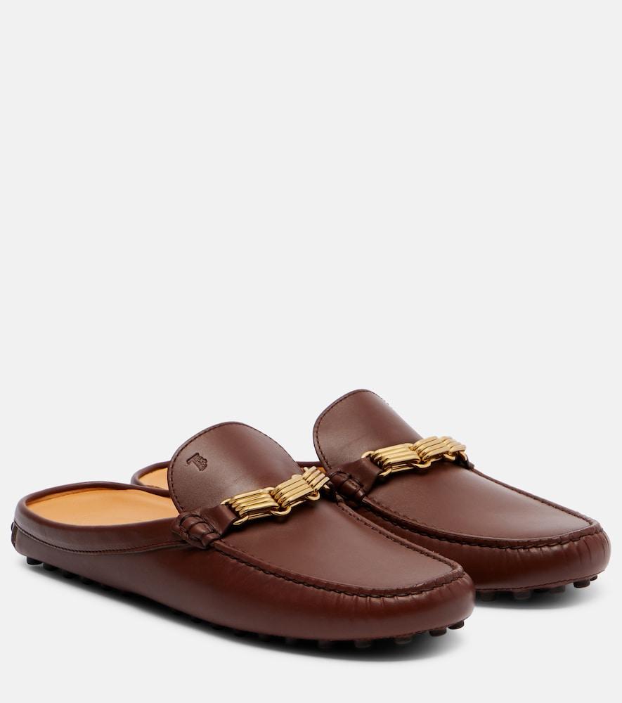 tod's chain-detail leather mules