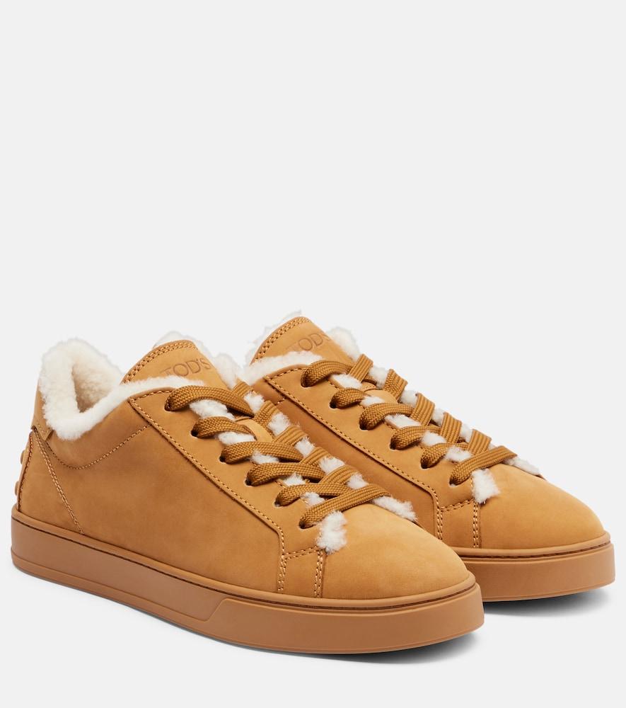 tod's classic shearling-lined suede sneakers