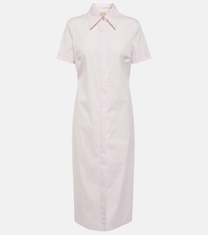 tod's cotton-blend shirt dress