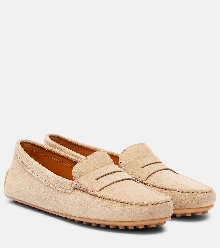 tod's gommino bubble suede driving shoes