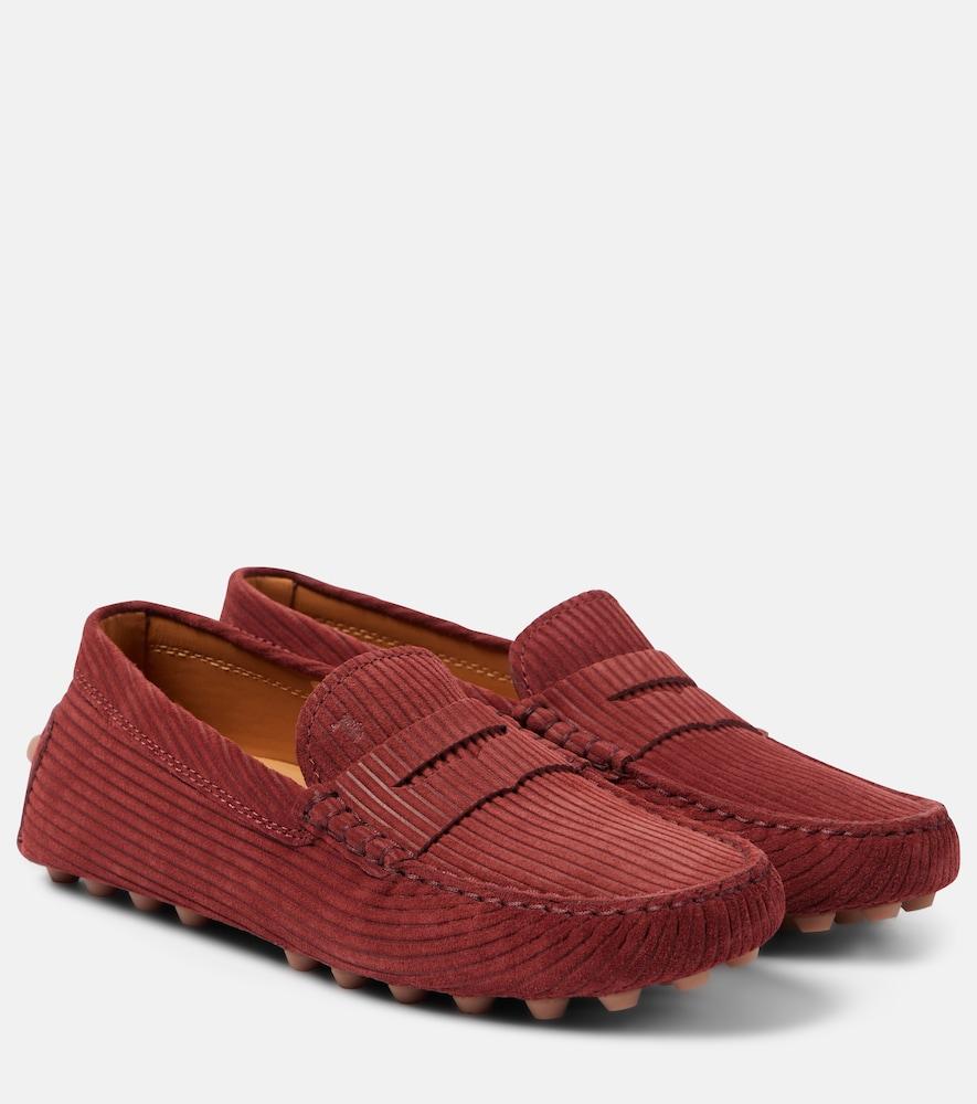 tod's gommino bubble suede driving shoes