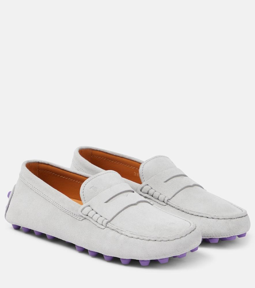 tod's gommino bubble suede moccasins