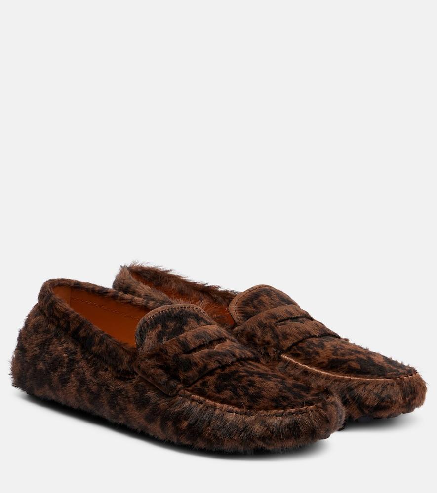 tod's gommino calf hair driving shoes