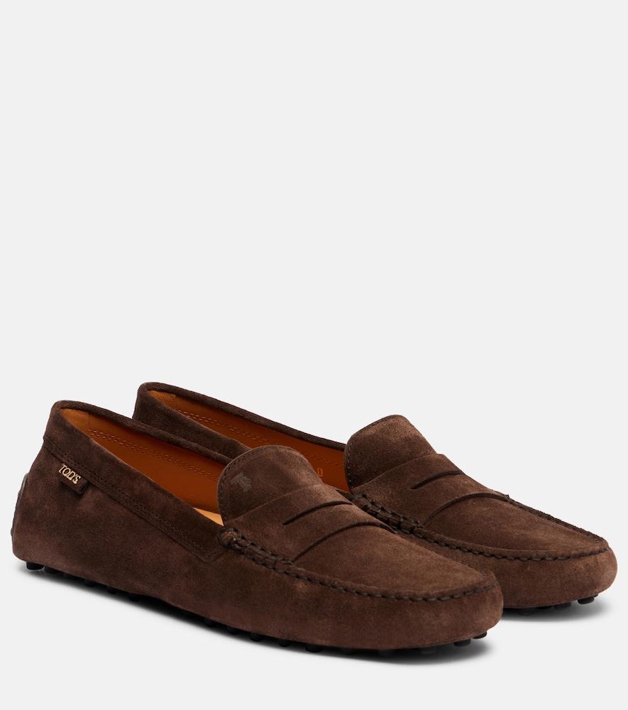 tod's gommino suede driving shoes