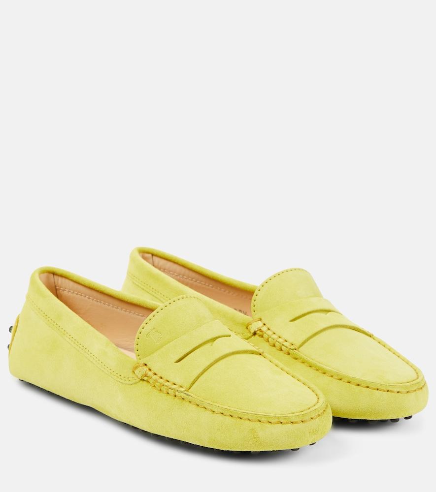 tod's gommino suede moccasins