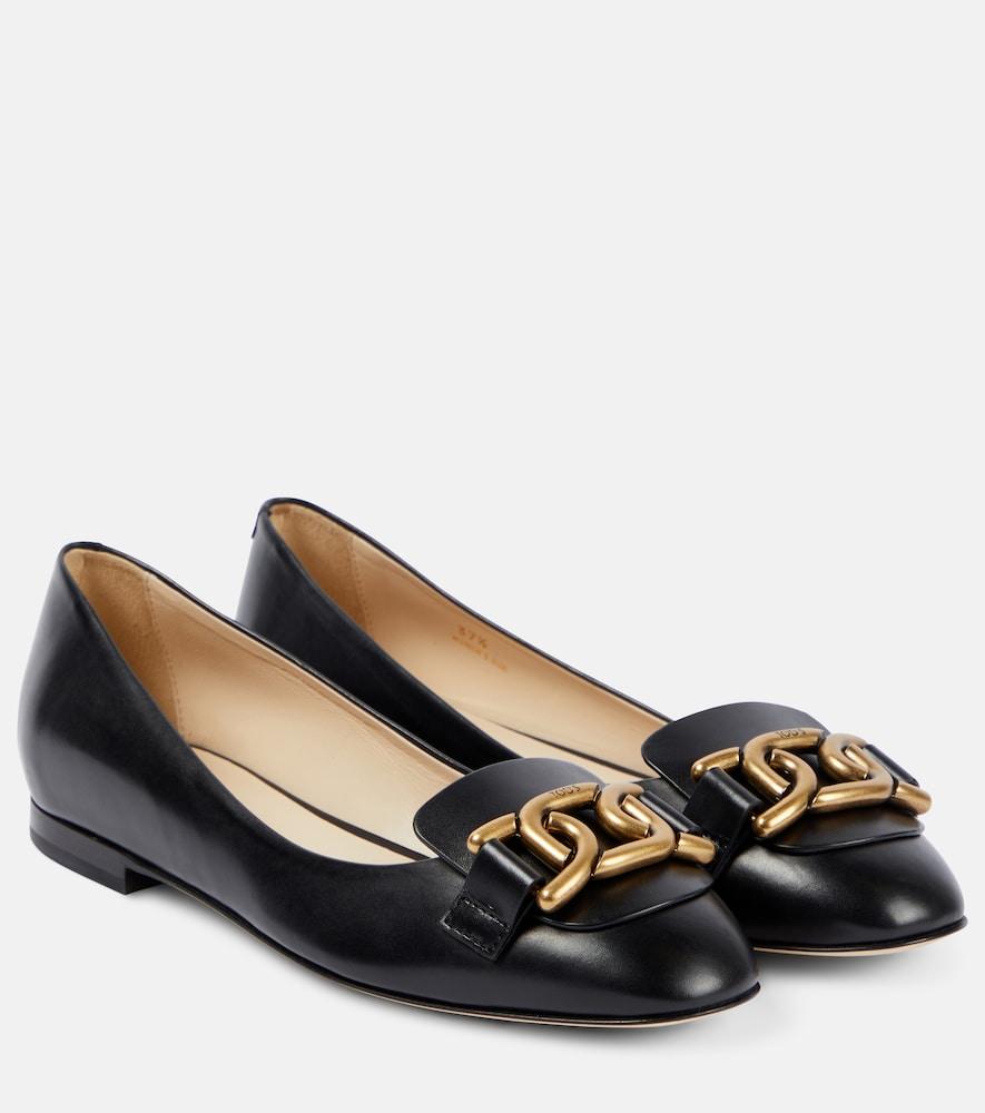 tod's kate leather ballet flats
