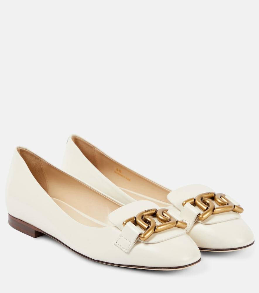 tod's kate leather ballet flats