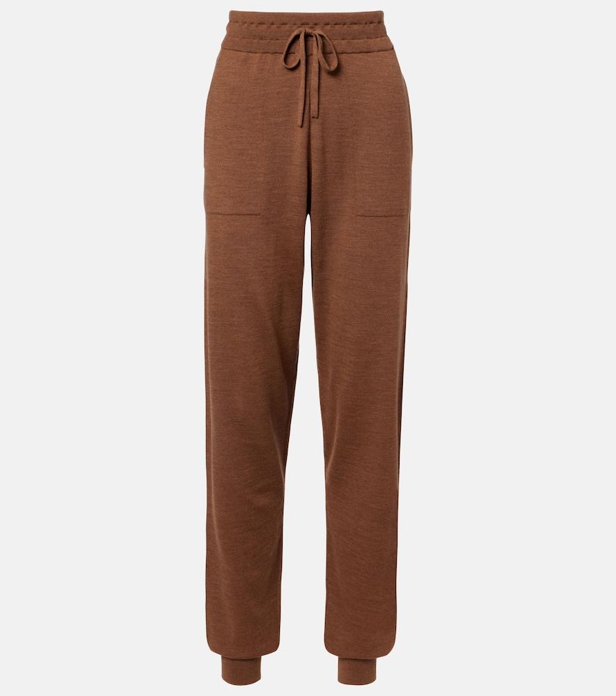 tod's knitted virgin wool straight-leg pants