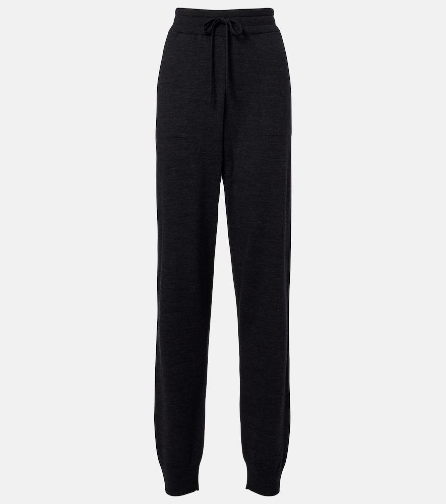 tod's knitted virgin wool straight-leg pants