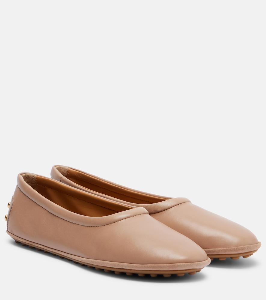 tod's leather ballet flats