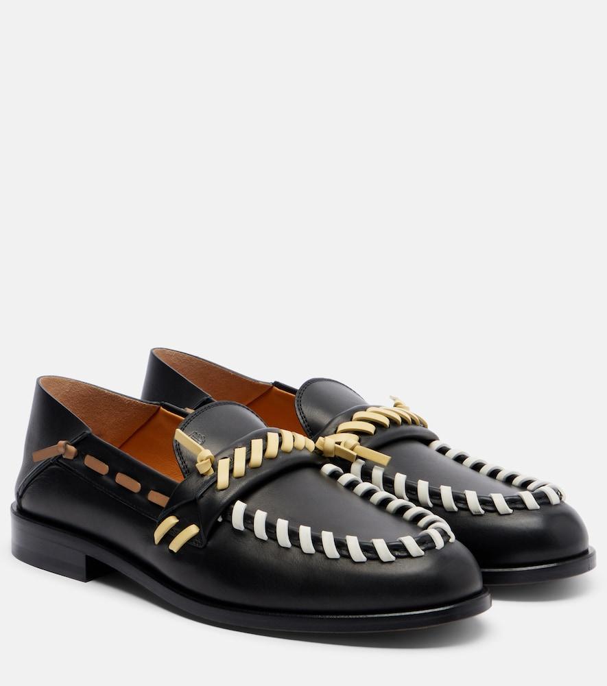 tod's leather loafers