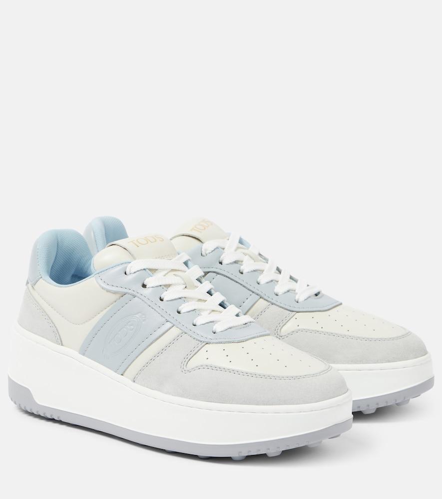 tod's leather-trimmed sneakers