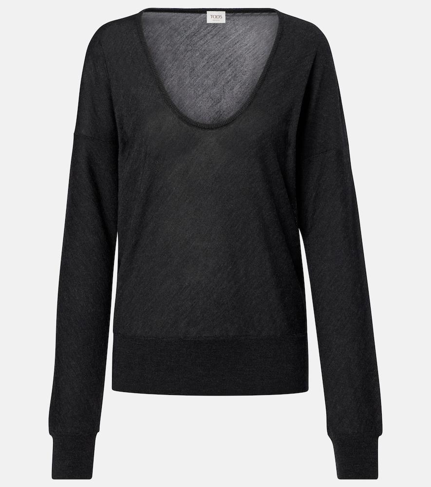 tod's ribbed-knit wool and silk sweater