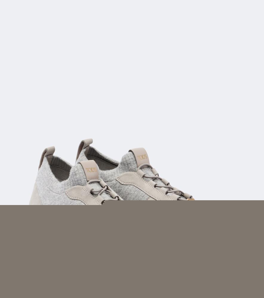 tod's runner suede-trimmed sneakers