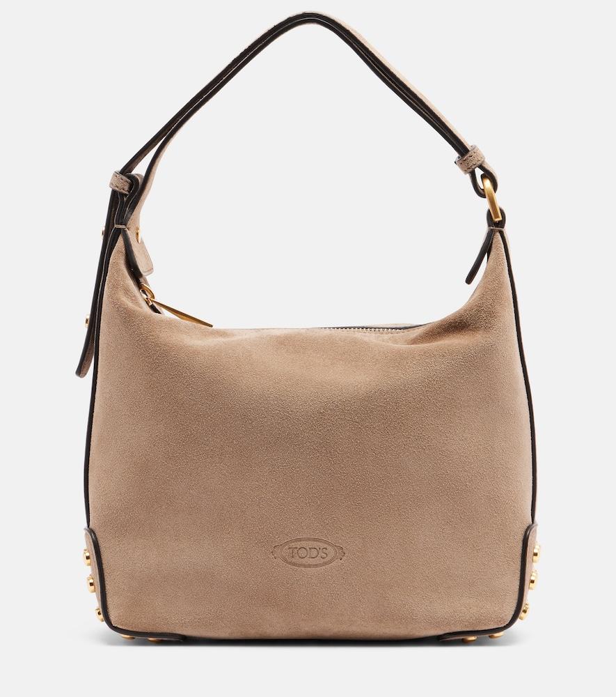 tod's sacca mini suede shoulder bag