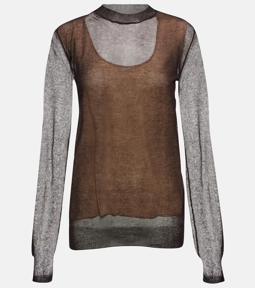tod's sheer cotton-blend sweater