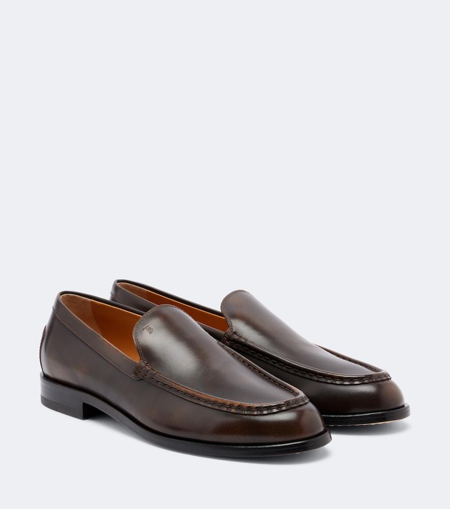tod's studded leather loafers