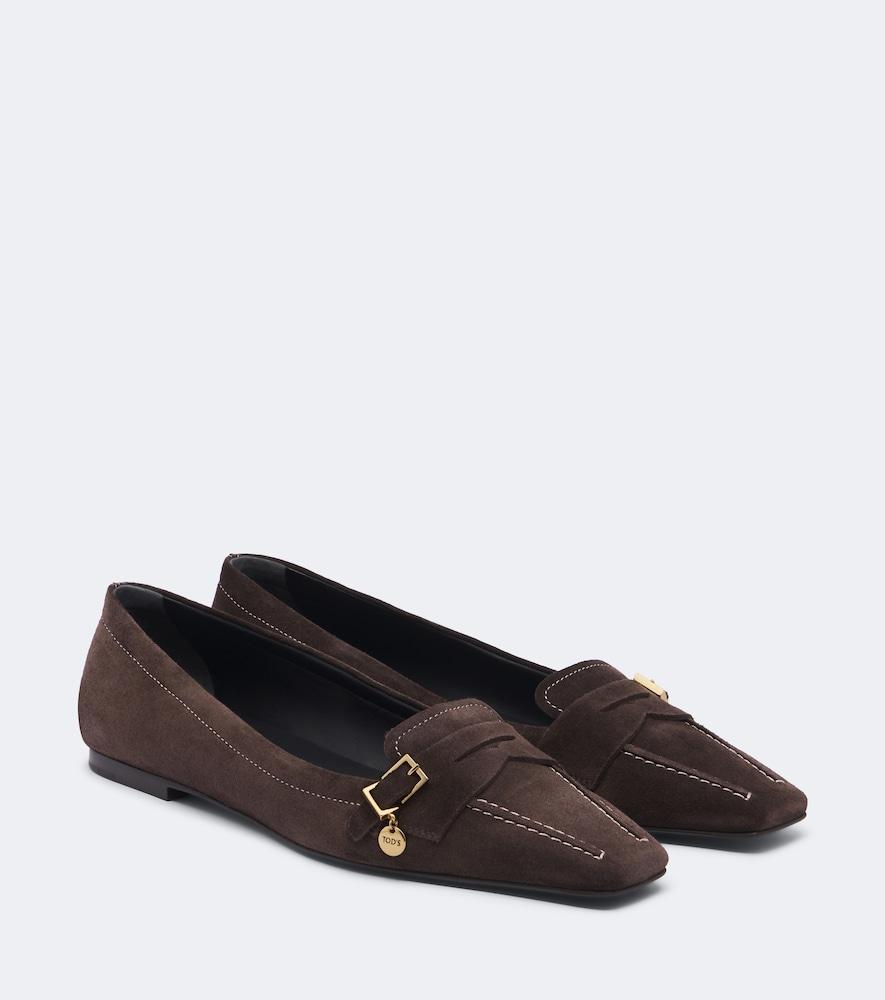 tod's suede ballet flats
