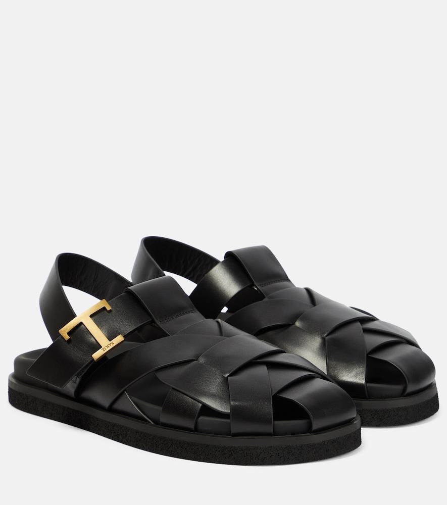 tod's t timeless leather sandals
