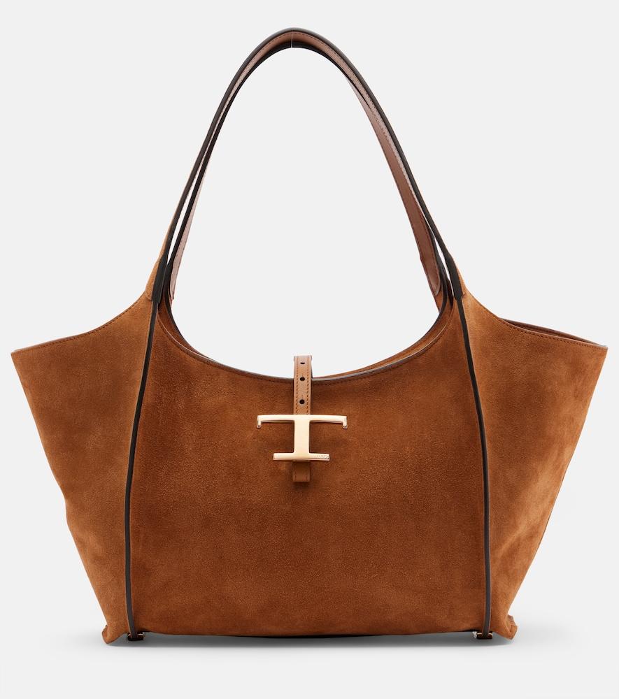 tod's t timeless small suede tote bag