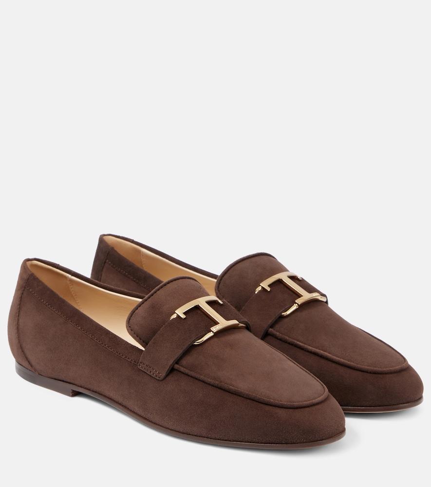 tod's t timeless suede loafers