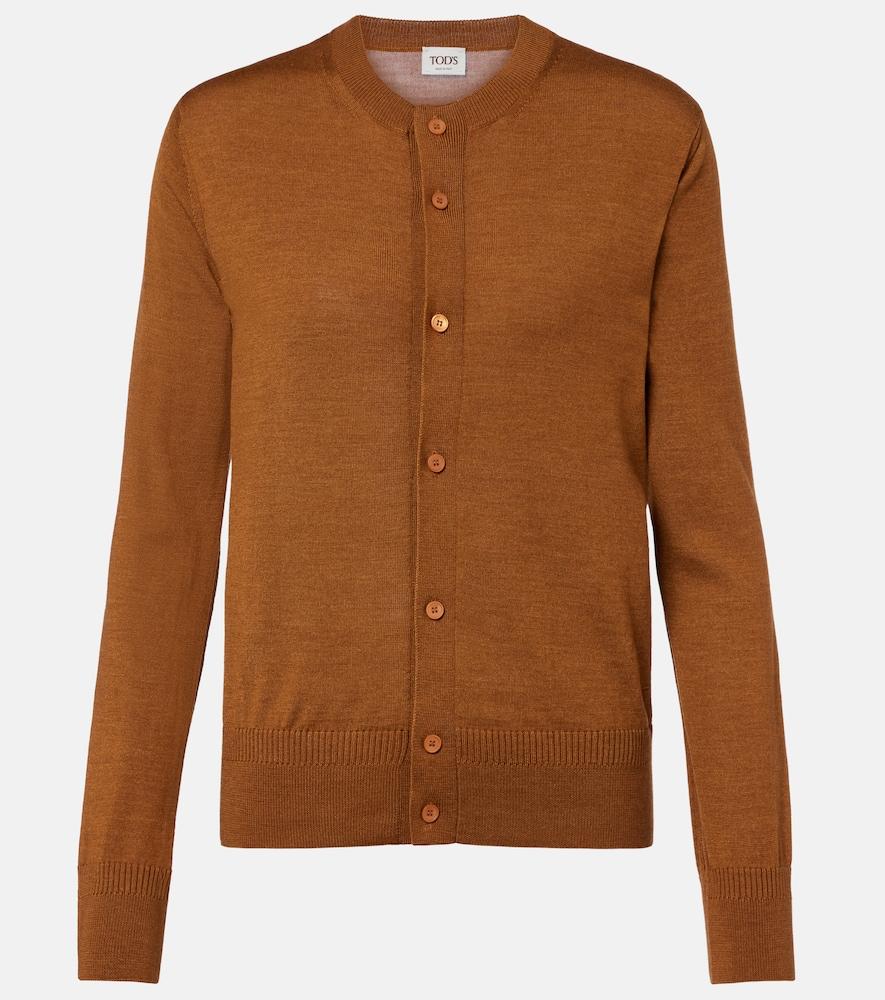 tod's wool and silk-blend cardigan