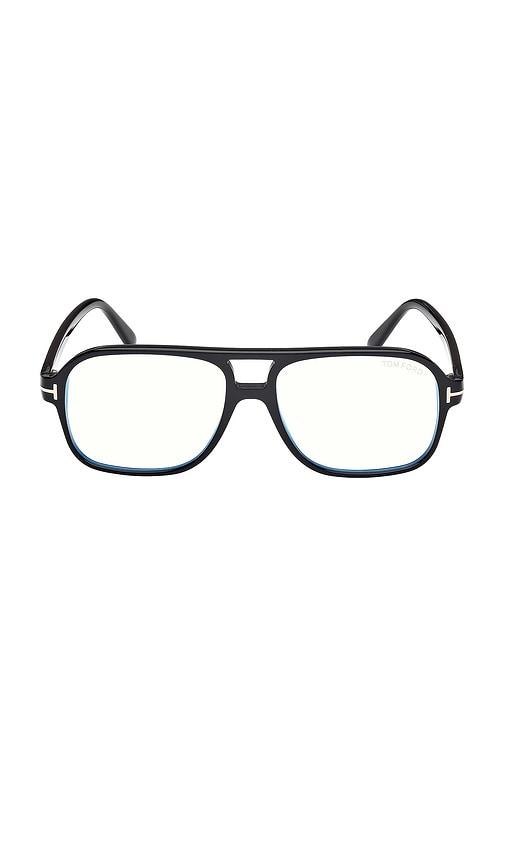 tom ford aviator optical eyewear in black.
