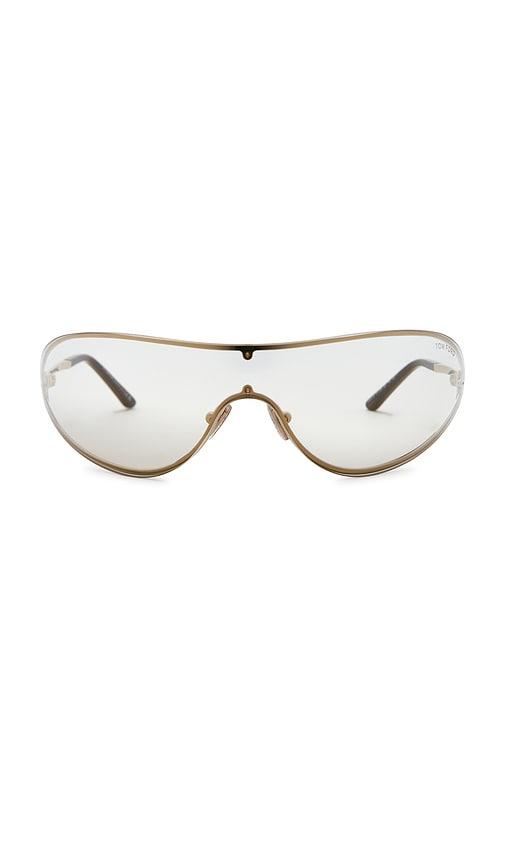tom ford brady sunglasses in metallic gold.