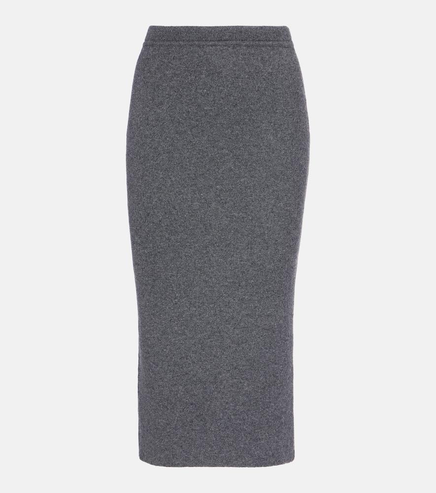 tom ford cashmere and cotton-blend midi skirt