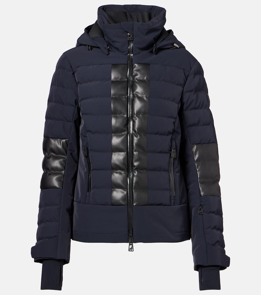 toni sailer lisbeth faux leather-trimmed ski jacket