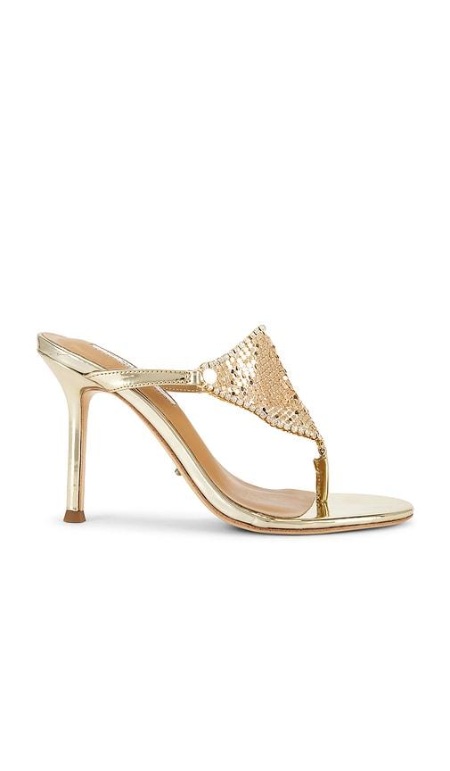 tony bianco demure sandal in metallic gold. - size 10 (also in 6.5, 7, 7.5, 8, 8.5, 9.5)