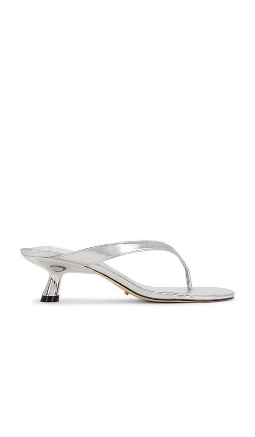 tony bianco krista mule in metallic silver. - size 6 (also in 8, 9)