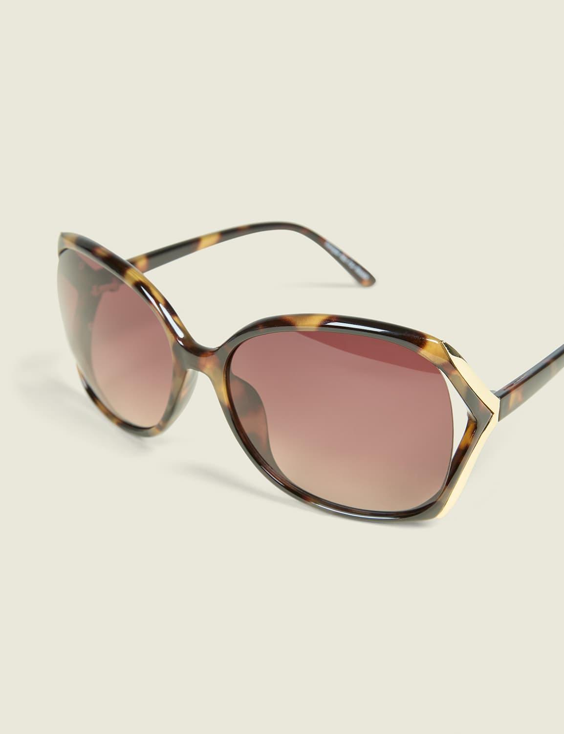 tortoiseshell print butterfly sunglasses