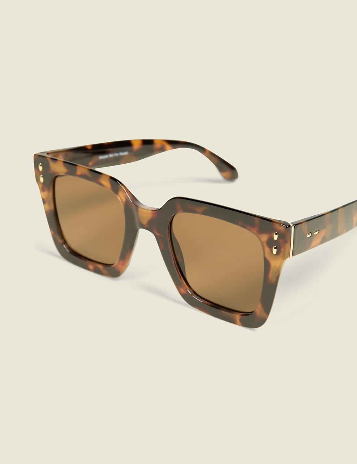 tortoiseshell square sunglasses